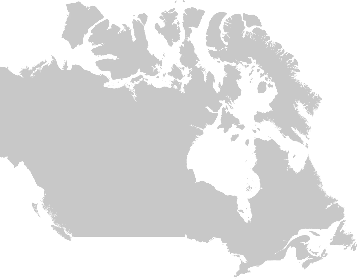 Canada map highlighting CableLink's Greater Toronto Area service region